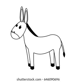 cute mule manger character design