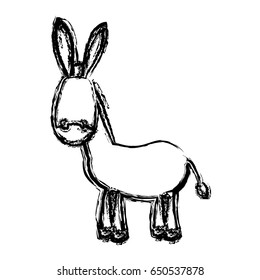 cute mule manger character design