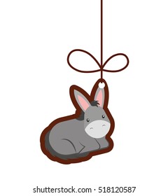 cute mule manger character vector illustration design