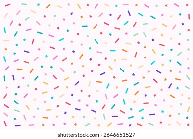 cute multicolor sprinkle pattern for donut or cake decoration vector