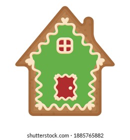 cute multicolored holiday gingerbread with icing