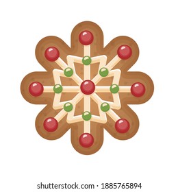 cute multicolored holiday gingerbread with icing