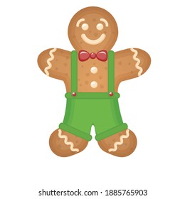 cute multicolored holiday gingerbread with icing