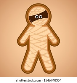 Cute mummy cartoon. Halloween season - Vector illustration