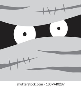 cute mummy face in halloween party