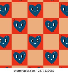 cute muppet pattern with hearts for valentine's day  