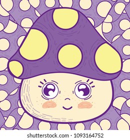 Cute mushroom cartoon