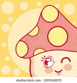 Cute mushroom cartoon