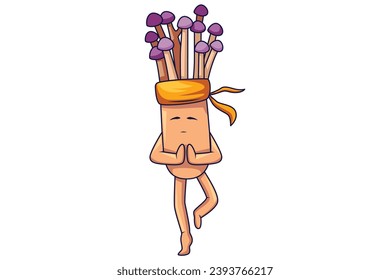 Cute Mushroom Character Design Illustration