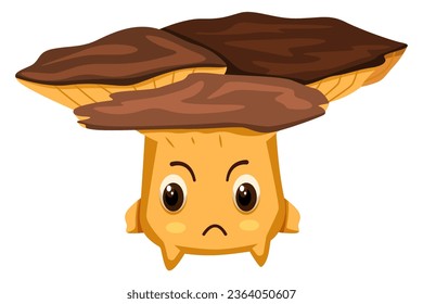 Cute Mushroom Design Character Illustration