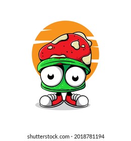 CUTE MUSHROOM DOODLE CHARACTER ILLUSTRATION