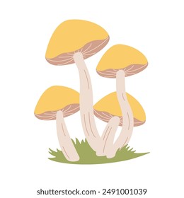 Cute Mushroom Fungi Fungus Food Vector Illustration Sticker in the Park