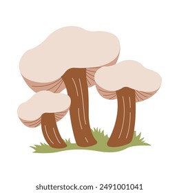 Cute Mushroom Fungi Fungus Food Vector Illustration Sticker in the Park