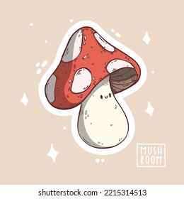 a cute mushroom illustration design