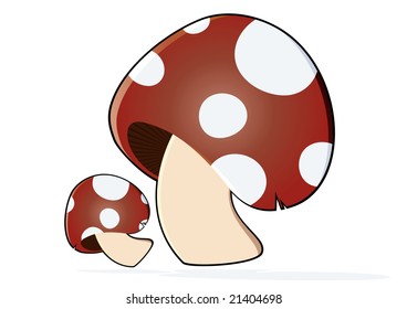 cute mushroom isolated