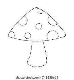 cute mushroom isolated icon