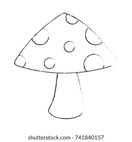 cute mushroom isolated icon
