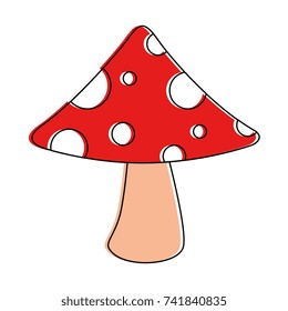 cute mushroom isolated icon