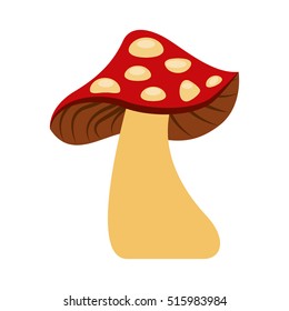 cute mushroom isolated icon vector illustration design