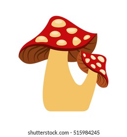 cute mushroom isolated icon vector illustration design