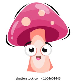 cute mushroom mascot design vector