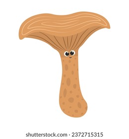 Cute mushroom on white background