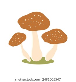 Cute Mushroom Polka Dots Fungi Fungus Food Vector Illustration Sticker