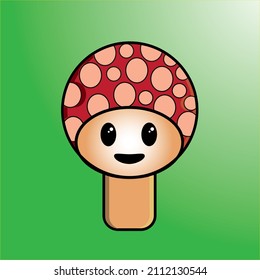 cute mushroom with stick model suitable for baby decoration