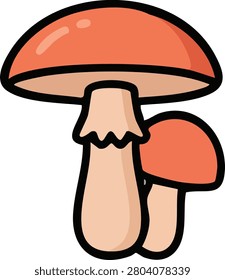 cute mushroom vector illustration cartoon