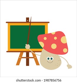 cute mushrooms character vector template design illustration