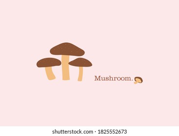 Cute Mushrooms vetorial illustration, isolated. 