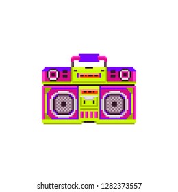 Cute music box. Pixel art style