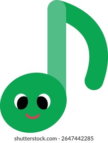 A cute music note character with an expressive face. Great for use in music class, concerts, festivals, children’s songs, performances, outdoor events, and joyful music-themed educational content.
