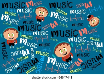 Cute music pattern
