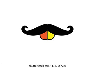 Cute Mustache  icon vector illustration