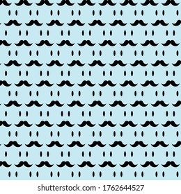 cute mustache pattern template vector design