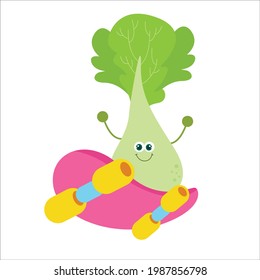 cute mustard character vector design template illustration