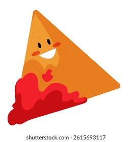 cute nachos chips tasty crunchy triangle shape