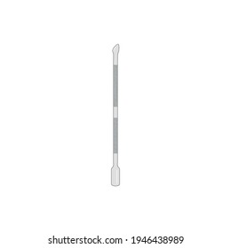 Cute nail scraper isolated on white background. Vector illustration.