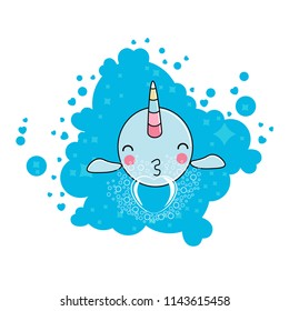 Cute Narwhal - The unicorn of the sea 