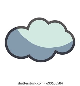 cute natural cloud weather icon