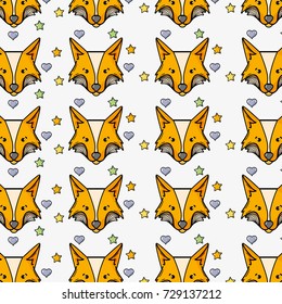 cute natural fox background design
