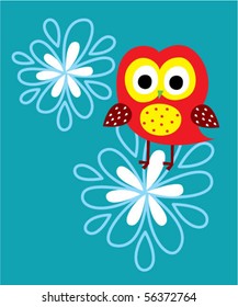cute natural owl doodle