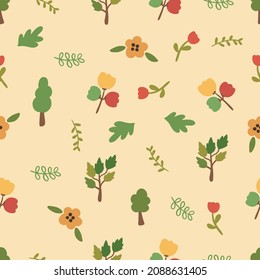 cute natural seamless vector pattern