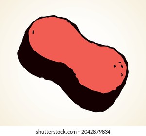 Esponja para lavar platos. Dibujo de vectores