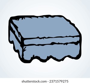 Esponja para lavar platos. Dibujo de vectores