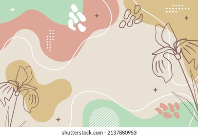 Cute Nature Floral Flower Minimalist Girly Abstract Background Wallpaper