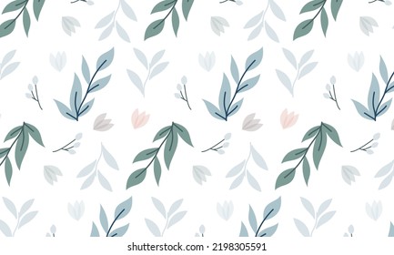 Frische Naturblumen und Blätter Vektor. Kleine bunter Blumen