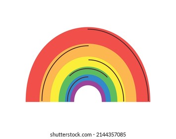 cute nature rainbow isolated icon