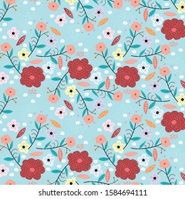 Cute nature seamless pattern design. Can use for print, template, fabric, presentation, textile, banner, poster